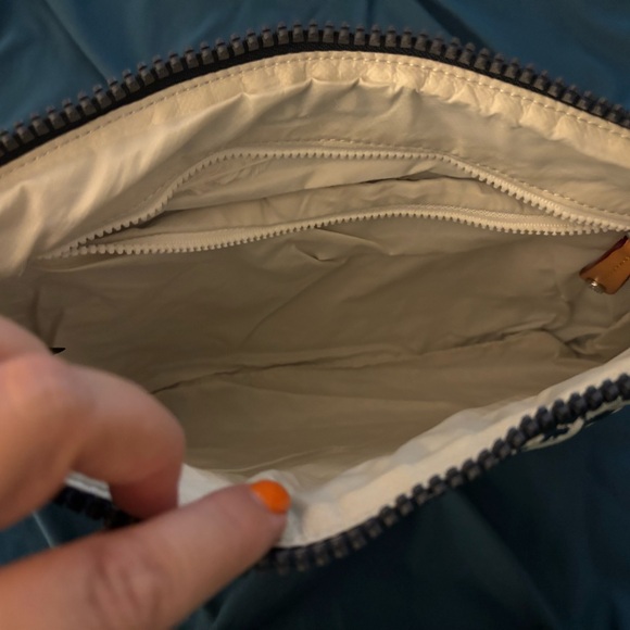 MZ Wallace Navy and Cream Quilted Pouch - Picture 2 of 3